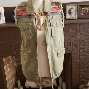 Gianni Bini Army Green Vest